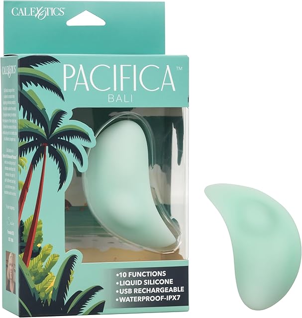 CalExotics Pacifica Bali 10 Modes Vibrator for Women Made with Body Safe Transparent Silicone and 100% Waterproof - SE-4210-05-3