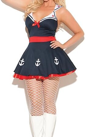 Women's Plus Size Sexy Sailor Nautical Adult Role Play Costume
