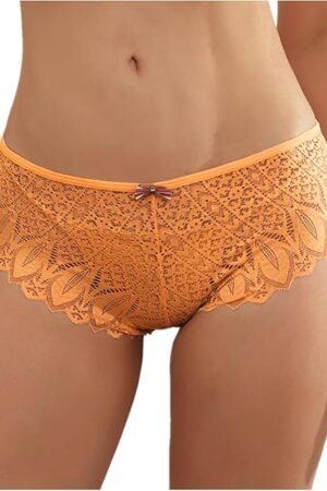 Keidaya Women's Sexy Crochet Lace Up Panty Hollow Out Cheeky Underwear Seamless Criss-Cross Lingerie