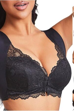 Women Lace Gathering Bras Sexy Full Coverage Support Lingeries Breathable Sports Underwear Push Up Wirefree Top
