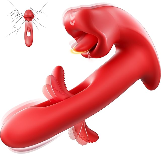 FOBONO Women Sex Toys Vibrator, Rose Sex Toy with 7 Kissing Patterns, 7 Flapping & 10 Vibration Modes Dildo G Spot Vibrators, Adult Toys for Women, Adult Sex Toys & Games