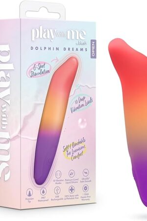 Blush Play with Me?Dolphin Dreams 475 Inch Bullet Pocket Vibrator?10 Vibration Modes for Nipple Clitoral & G-Spot Pleasure?Body-Safe Liquid Silicone?USB Rechargeable & Waterproof?Sex Toy for Women