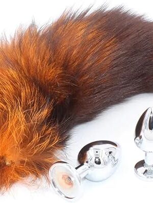 Anal Butt Plug Replaceable Anal Plug Fox Tails Removable Metal Anal Sex Toy Detachable Butt Plug Sex Games Role Play Cosplay