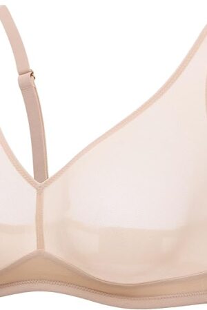 Women's Cosnufy Sheer Mesh Bra No Underwire Full Coverage Plus Size Unlined Bras