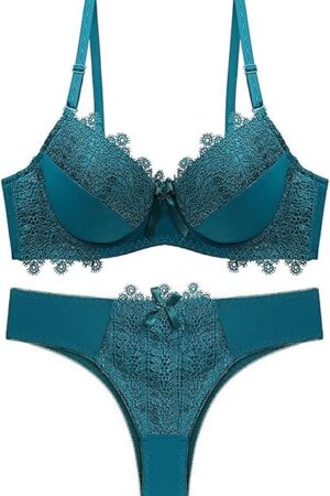 Women's Two Piece Lingerie Sets Full Cover Support Underwire Bra and Panty Set Exotic Sexy Lingerie Set Outfits