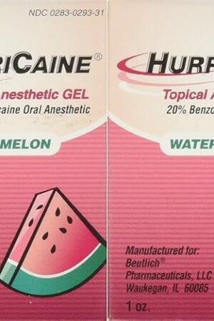 Beutlich LP Pharmaceuticals Hurricaine Topical Anesthetic Gel, Watermelon, 1 Ounce - Pack of 2