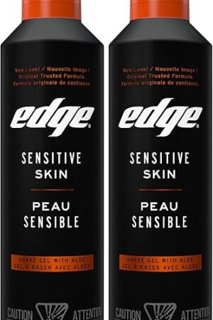Edge Shaving Gel for Men, 95oz, 2 Pack Mens Shave Gel with Aloe, Mens Shaving Cream Sensitive Skin Shave Gel - Moisturizes, Protects, and Soothes