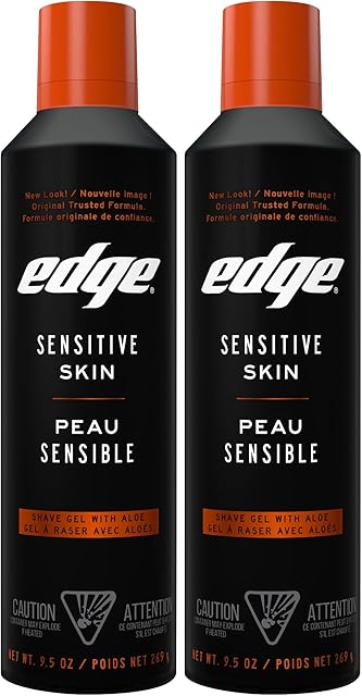 Edge Shaving Gel for Men, 95oz, 2 Pack Mens Shave Gel with Aloe, Mens Shaving Cream Sensitive Skin Shave Gel - Moisturizes, Protects, and Soothes