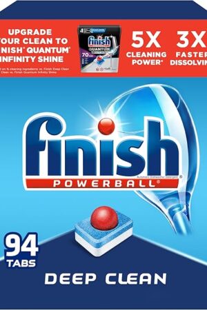 Finish - All in 1 - Dishwasher Detergent - Powerball - Dishwashing Tablets - Dish Tabs - Fresh Scent, 94 Count (Pack of 1) - Packaging May Vary