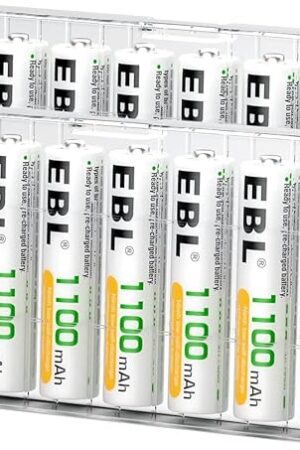 EBL Rechargeable AAA Batteries (16-Counts) Ready2Charge 1100mAh Ni-MH Battery