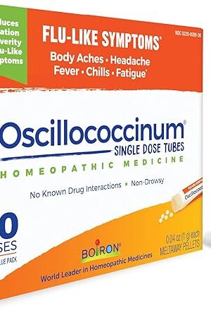 Boiron Oscillococcinum for Relief from Flu-Like Symptoms of Body Aches, Headache, Fever, Chills, and Fatigue - 30 Doses