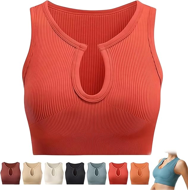 Getheyshape Shape Me Up Crop Top, Women's Sexy Shape Wear Tank Crops, V Neck Bra Tops for Workout Yoga Sports