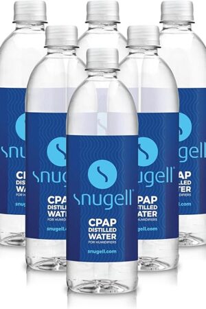 Distilled Water for CPAP Machines by Snugell 20oz (6-Pack)