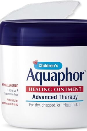 Aquaphor Children's Advanced Therapy Healing Ointment, 41% Petrolatum Skin Protectant Ointment for Minor Wound Care, Chapped or Cracked Skin and Lips, 14 Oz Jar
