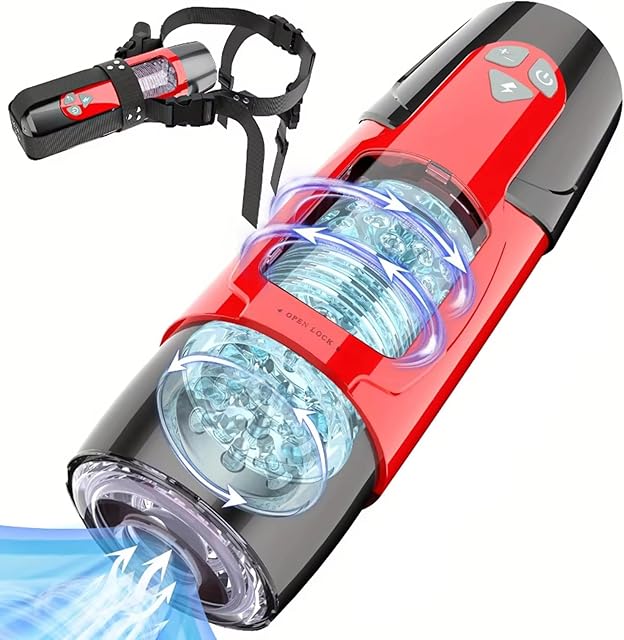 Hands Free Masturbators With Wall Mount - 7 Rotating 3 Thrusting Male Masturbator Sexual Pleasure Tools Sex Toy For Men Penis Stroker Automatic Masturbation Cup Electric Pocket Vagina Cock Pump Sleeve