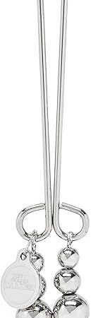 Fifty Shades of Grey Darker Just Sensation Clitoral Clamp - 4 Inch Metal Beaded Device for Clitoral Stimulation - Slide to Fit Weighted Clit Clamp - Includes Satin Bag - Silver