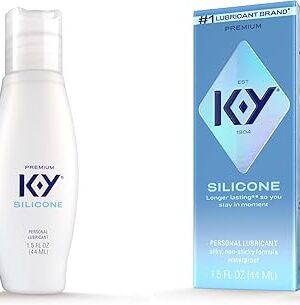 K-Y True Feel Lube, Personal Lubricant, Silicone-Based Formula, Safe to Use with Condoms, for Men, Women and Couples, 1.5 FL OZ (Pack of 2)