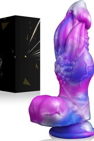 709" Monster Dildo Fantasy Thick Knot Dildo, Realistic Anal Dragon Dildo with Big Knot, Soft Silicone Alien Dildo with Strong Suction Cup for Hands-Free, Animal Knotted Dildo Adult Toys for Women Men