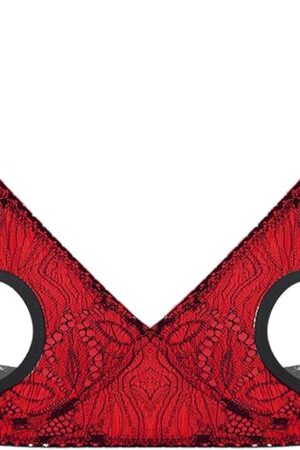 Women's Sexy Lingerie Sheer Mesh Hollow Out Open Nipples Wireless Unlined Bra Tops Bralette