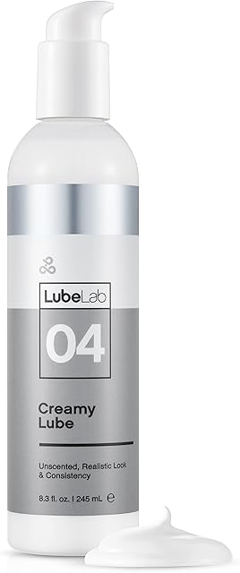 Water-Based Thick Creamy White Lube, Unscented 83 Fl Oz Hypoallergenic Smooth Slippery Lubricant for Couples, Made in USA, Package May Vary
