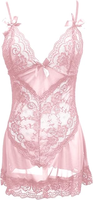 Lenceria Slutty Lingerie for Women Lace Sleep Dress Sexy Plus Size Clothes Womens Set Pajamas Red