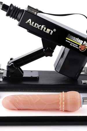 AuxFun Sex Machine Automatic Thrsting Machine for Beginner Women Men Fucking Machine Devices with Realistic Dildo, Adult Sex Toy Massager