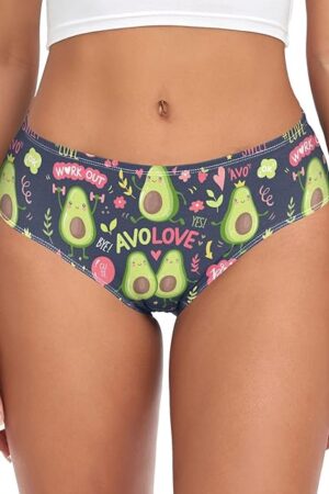 Women's Bikini Underwear, Cute Print Panties for Women, Ladies Briefs Underwear Cheeky Hipster Panties