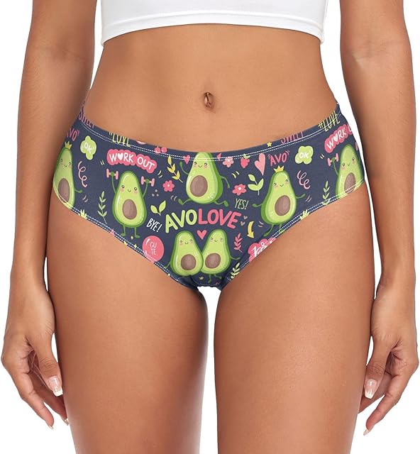 Women's Bikini Underwear, Cute Print Panties for Women, Ladies Briefs Underwear Cheeky Hipster Panties