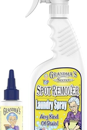 Grandma's Secret Spot Remover Laundry Spray - Chlorine, Bleach and Toxin-Free for Clothes - Fabric Stain Remover Removes Oil, Paint, Blood and Pet Stains - 16 oz & 2 oz Combo, DuoPack