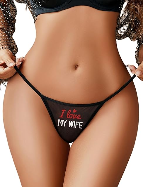 G-String Thongs for Women Sexy Low Rise Underwear T-back Mesh Thong Panties 1-6 Pack