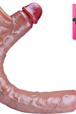 177 * 18 inch Dual Headed Huge Movable Dildo for Men Women, Long Realistic Silicone Skin Penis Extra Large XL Dual Glans Flexible Dildo, Thick Anal G-Spot Dildos Sex Toy for Couples Lesbian Gay Game