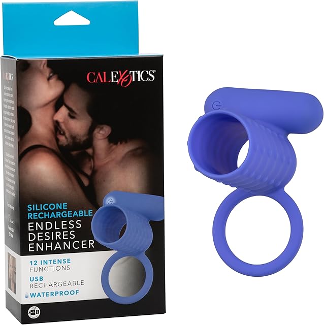 CalExotics Silicone Rechargeable Endless Desires Enhancer Cock Ring Vibrator for Men - SE-1844-30-3
