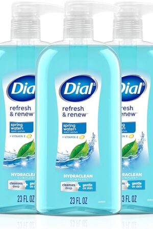 Dial Body Wash, Refresh & Renew Spring Water, 23 fl oz (Pack of 3)