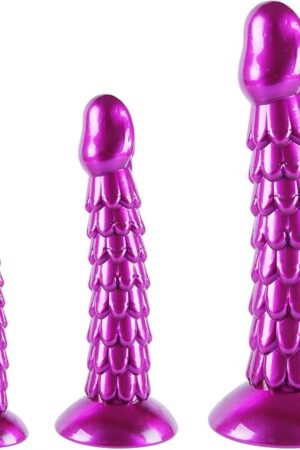 3-Piece Realistic Dragon Dildo and Butt Plug Training Set (73 ", 8 ", 9 ")Beginner Monster Anal Dildo, G-Spot Stimulation Fantasy Suction Cup Penis,Beginner to Advanced Alien Samll Big Large Sex Toys