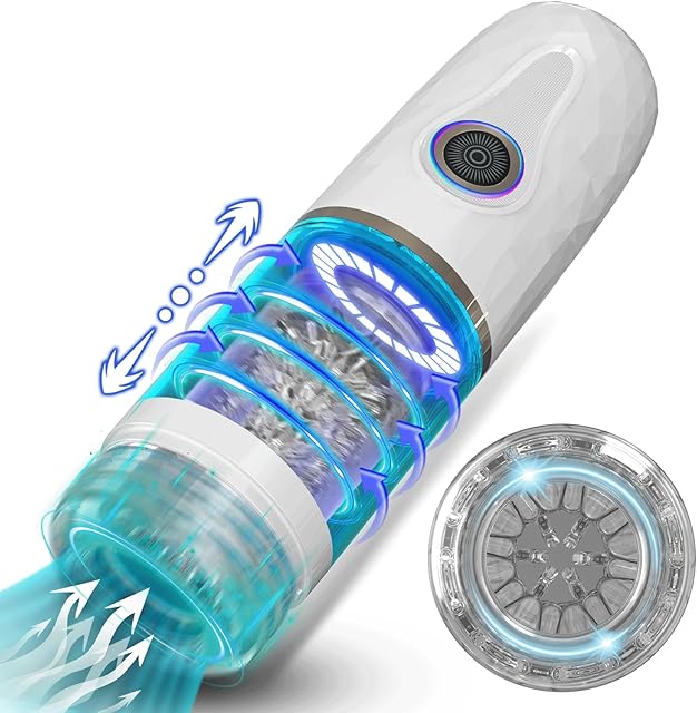 Automatic Masturbator Sex Toys for Men, Male Sex Toys Penis Pump with 7 Thrusting & Rotating Modes for Penis Stimulation, Electric Pocket Pussy Sex Machine Adult Sex Toy for Male Stroker