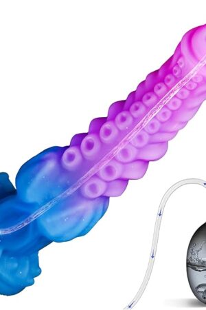 11 Inch Huge Horse Squirting Dildo, 2.86" Diameter Thick Tentacle Knotted Dildo with Strong Suction Cup, Monster Ejaculating Toy with Big Knot, Giant Anal Sex Toys for Men Women Couples