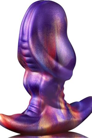 Giant Head Anal Plug for Comfortable Long-Term Wear Silicone Butt Plug Dilator with Curved Base Slender Waist 4.72 x 1.97 Inch Prostate Sex Toy for Men Women Masturbation