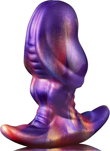 Giant Head Anal Plug for Comfortable Long-Term Wear Silicone Butt Plug Dilator with Curved Base Slender Waist 4.72 x 1.97 Inch Prostate Sex Toy for Men Women Masturbation