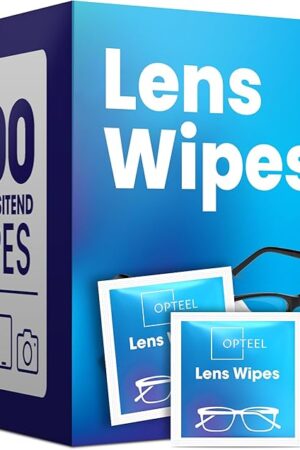 Lens Wipes for Eyeglasses - Pre-moistened Eyeglass Lens Cleaning Wipes - 500 Lens Wipes Individually Wrapped Sracth-Free Streak-Free Eye Glasses Wipes Lens Cleaner for Sunglass & Camera Lens