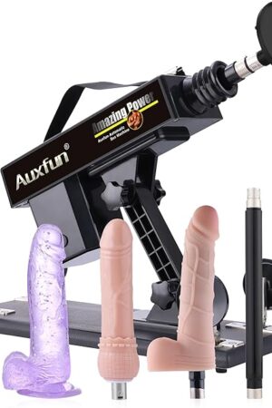 AUXFUN Sex Machine Thrusting Dildo Fuck Machine Juguetes Sexuales with Suction Cup Adapter,Thrusting Machine Dildo Machine Sex Toy for Women,Couple Sex Toys for Men with 7 Attachments 3XLR Connector