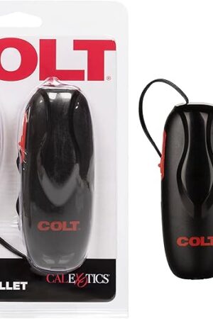 CalExotics Colt Turbo Bullet Vibrator - Waterproof Sex Toys for Couples - Wired Adult Vibe Egg Male P Spot Massager - Silicone Prostate Massager - Silver