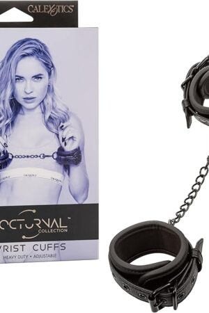 CalExotics Nocturnal Collection Fully Adjustable Wrist Cuffs with Secure Buckle Closure, Perfect Bondage Gear & Accessories and BDSM Toys - SE-2678-15-3