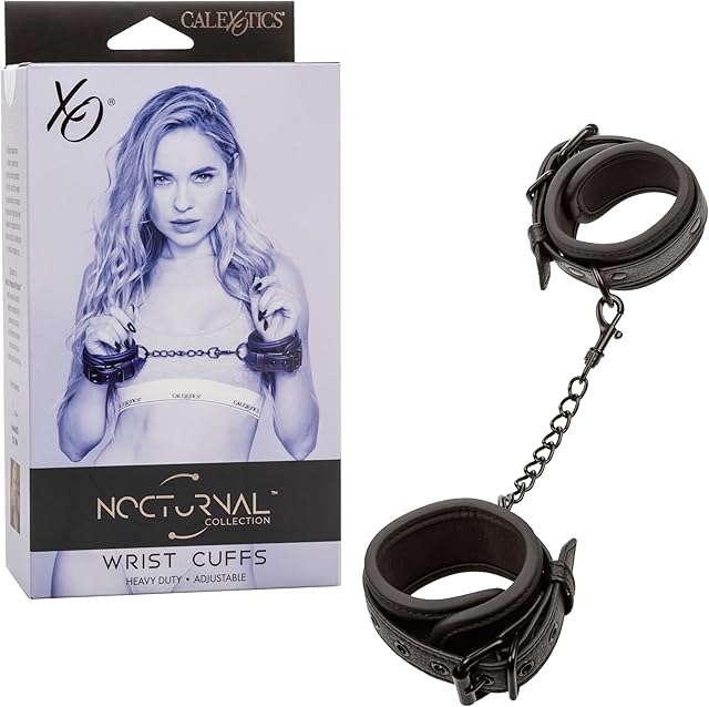 CalExotics Nocturnal Collection Fully Adjustable Wrist Cuffs with Secure Buckle Closure, Perfect Bondage Gear & Accessories and BDSM Toys - SE-2678-15-3