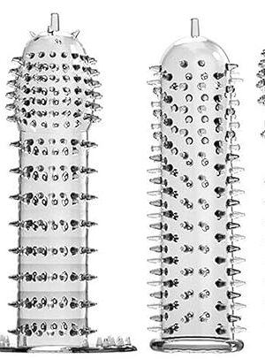Condoms for Male, 4 Designs, Transparent 4 Pieces