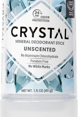 CRYSTAL Deodorant Mineral Deodorant Stick, Travel, 15 Ounce