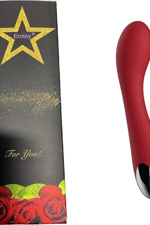 G Spot Vibrator Dildo for Vagina, Clitoral, Anal Stimulation with 10 Vibrations Modes Personal Powerful Quiet Vibrating Massager Rechargeable Waterproof Adult Sex Toy for Women, Men, Couples (Wine)