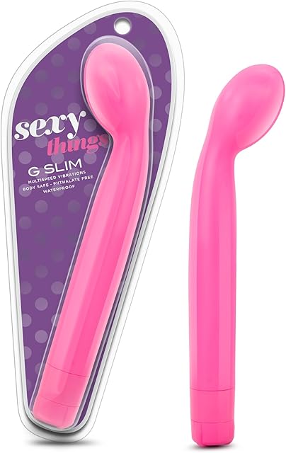 Blush Sexy Things G Slim - G-Spot Vibrator for Females - Powerful Vibrating Modes - Finger Shaped Clitoral Nipple Personal Massager - Waterproof - Adult Pleasure Sex Toys for Women & Couples - Pink
