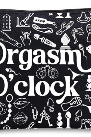 JNIAP Adult Sex Toy Accessory Bag Vibrator Zipper Pouch Sex Toy Storage Bag Adult Naughty Sexy Gift (O'clock)