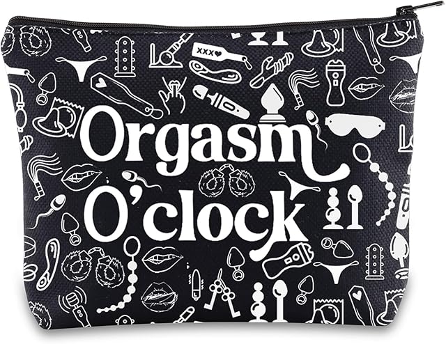 JNIAP Adult Sex Toy Accessory Bag Vibrator Zipper Pouch Sex Toy Storage Bag Adult Naughty Sexy Gift (O'clock)