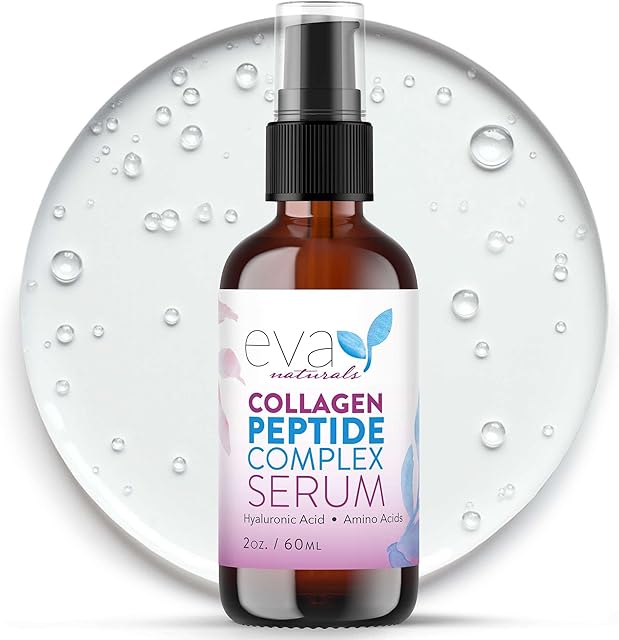 Collagen Peptide Serum for Face ? Anti Aging Facial Treatment with Peptides & Hyaluronic Acid ? Gentle Formula for Sensitive Skin, Microneedling Pen, Derma Roller, Skin Firming & Hydrating (2 Oz)